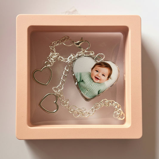 Custom Heart Photo Bracelet – Keep Your Loved Ones Close