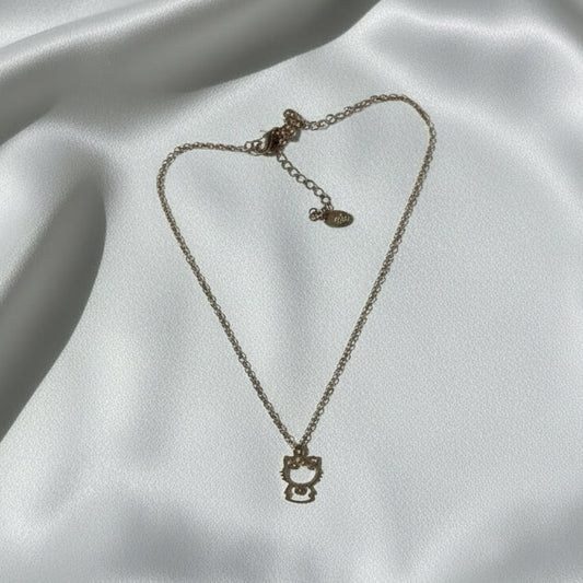 Charming Silhouette Kitten Necklace