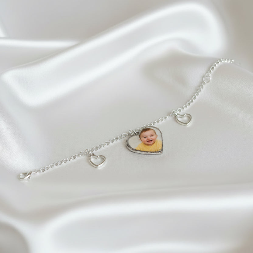 Custom Heart Photo Bracelet – Keep Your Loved Ones Close