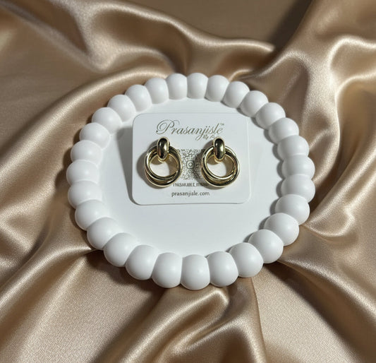 Interlocking Circle Studs by Prasanjit - Contemporary Elegance