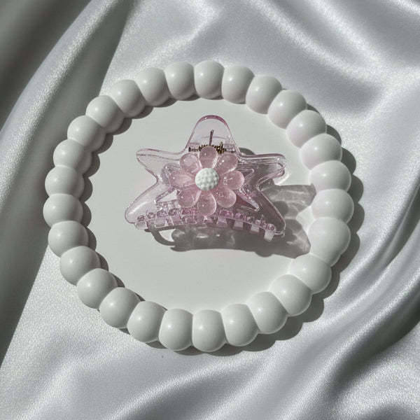 Pastel Star Blossom Hair Claw | Y2K Aesthetic Mini Clip