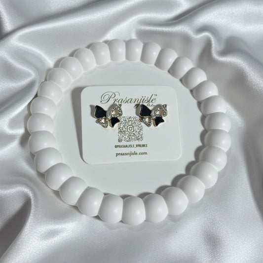 Crystal Bow Stud Earrings | Coquette Aesthetic Jewelry