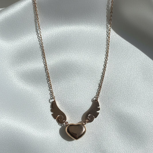 Heavenly Heart Winged Necklace