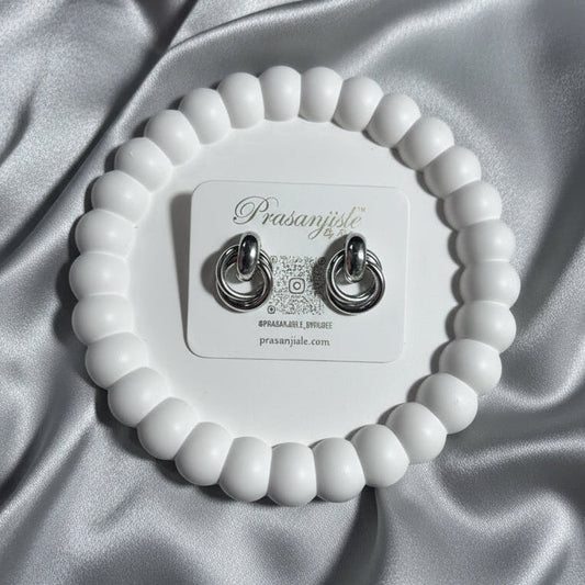 Interlocking Circle Studs by Prasanjit - Contemporary Elegance