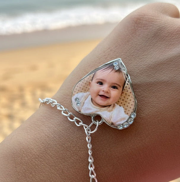 Custom Heart Photo Bracelet – Keep Your Loved Ones Close