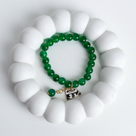 Cute Panda Charm Beaded Bracelet | Colorful Aesthetic Crystal Jewelry