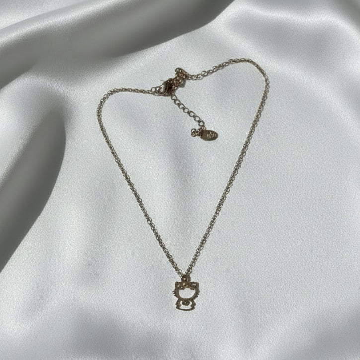 Charming Silhouette Kitten Necklace