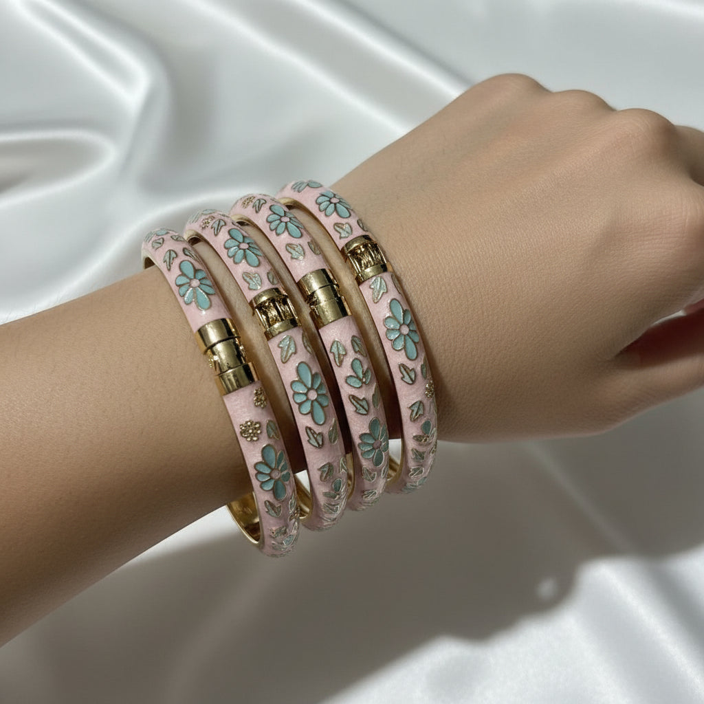 Elevate your everyday with the Signature Enamel Bangle (set of 2)