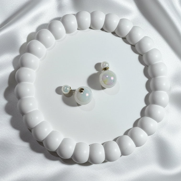 Elegant Double-Sided Pearl Studs - Perfect Gift
