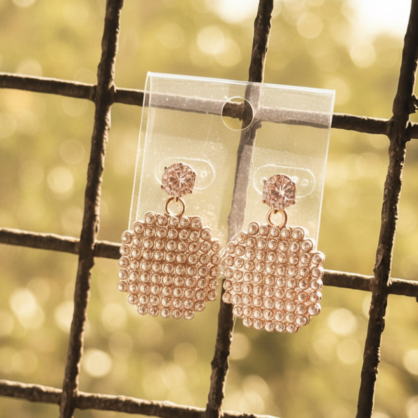 Stunning Pearl Mosaic Drop Earrings