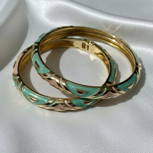 Elevate your everyday with the Signature Enamel Bangle (set of 2)
