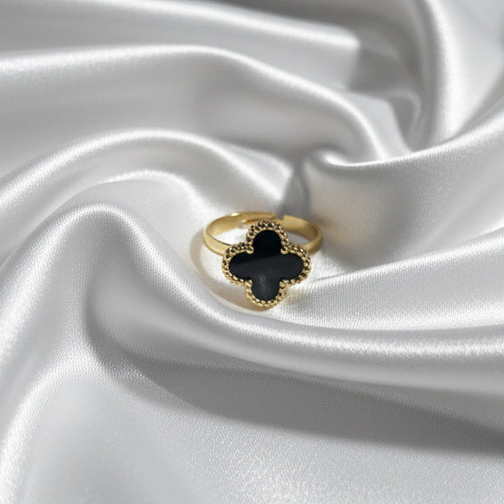 Clover Motif Statement Ring | Gold Tone Jewelry | Perfect Gift for Her