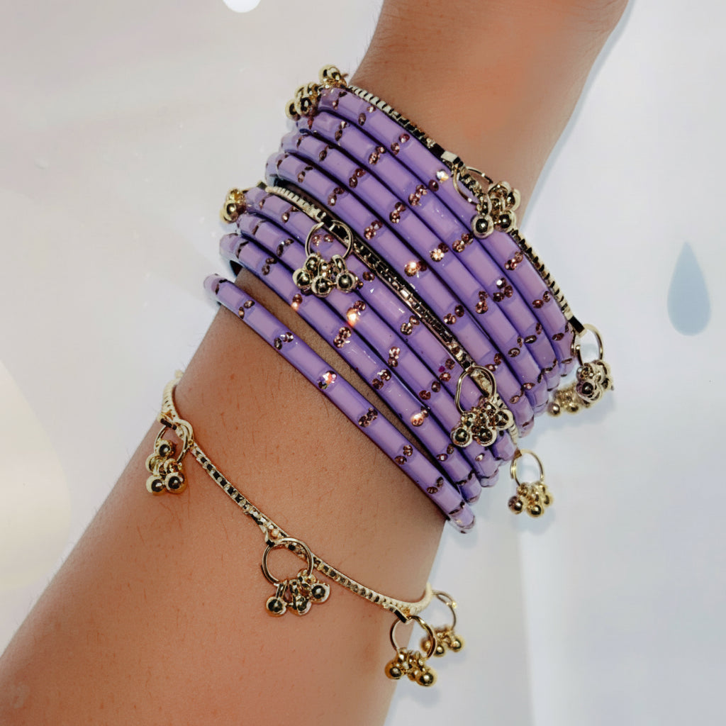 Pastel Charm Bangles Set (16 Soft Pastels + 8 Kashmiri )