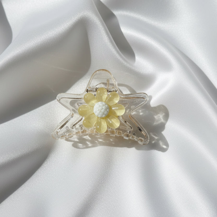 Pastel Star Blossom Hair Claw | Y2K Aesthetic Mini Clip