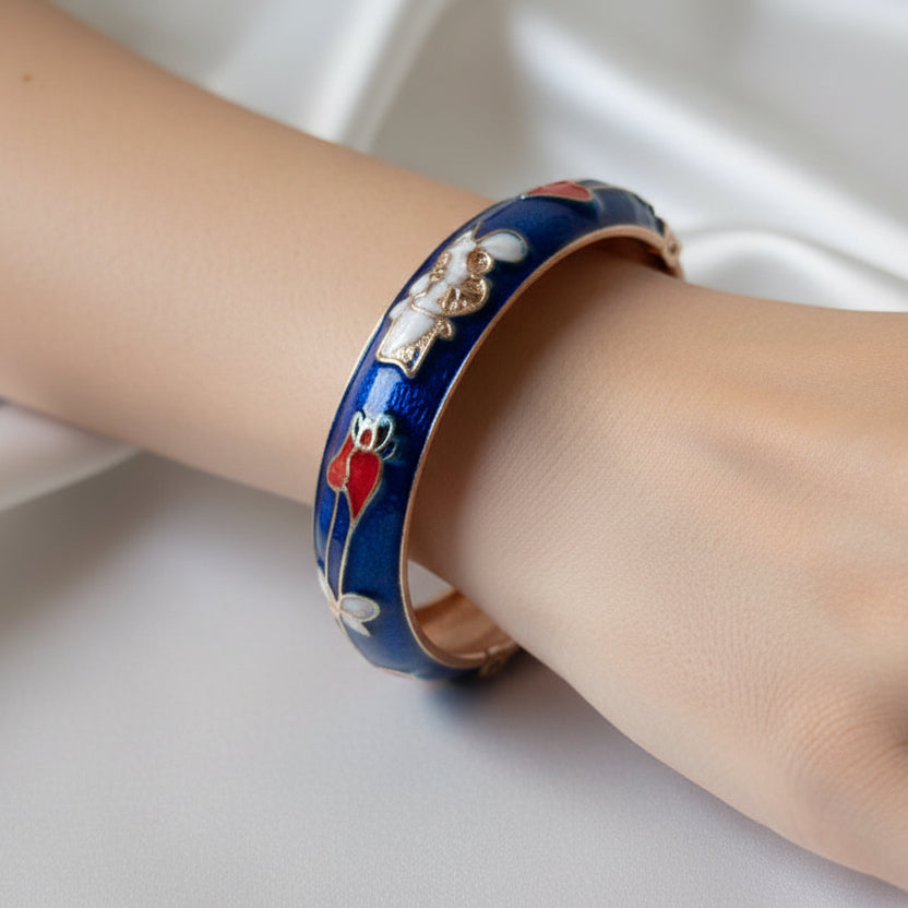 Whimsical Wonderland Enamel Kada Bangles (size-2.0)