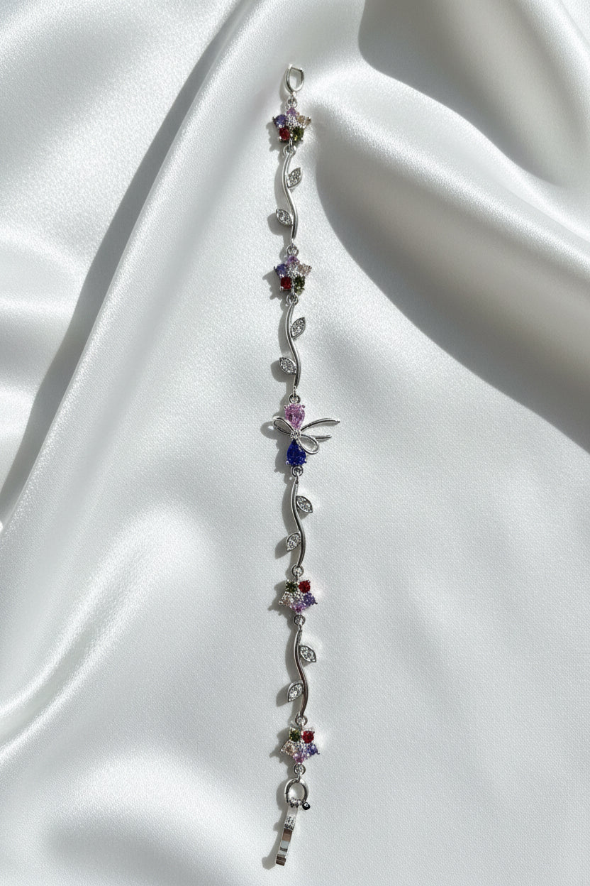 Enchanted Garden Multi-Color Crystal Vine Bracelet