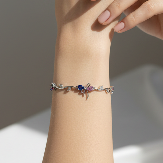 Enchanted Garden Multi-Color Crystal Vine Bracelet