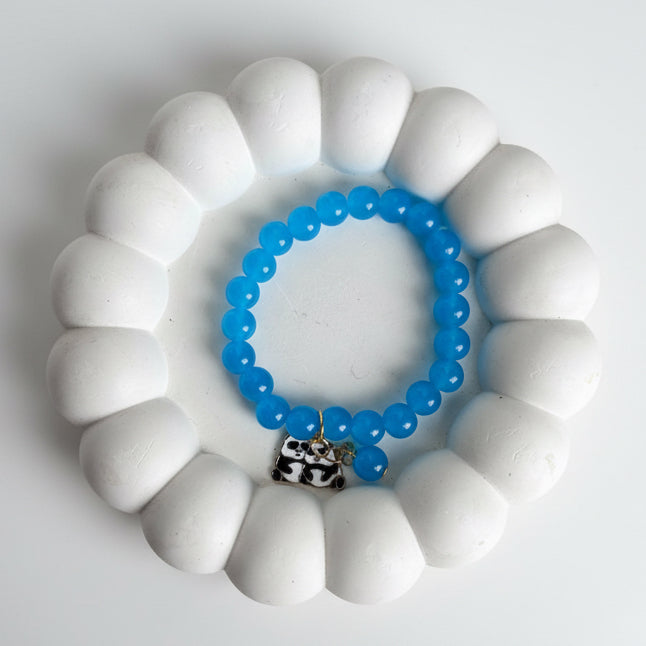 Cute Panda Charm Beaded Bracelet | Colorful Aesthetic Crystal Jewelry