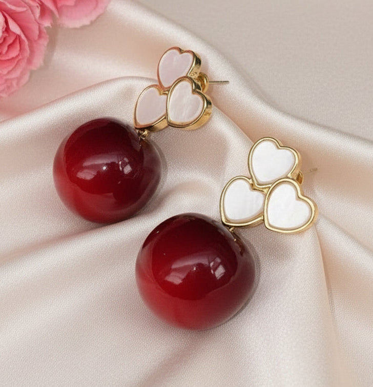 Sweet Cherry Blossom Drop Earrings