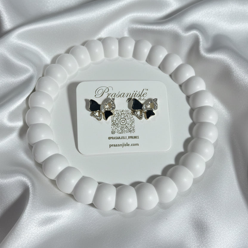 Crystal Bow Stud Earrings | Coquette Aesthetic Jewelry