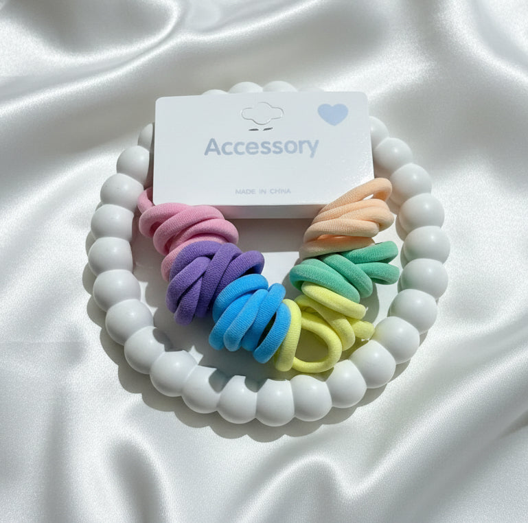 Candy Color Mini Seamless Hair Ties (30-Piece Set) | Soft & Gentle for Babies & Toddlers
