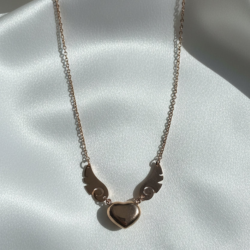 Heavenly Heart Winged Necklace