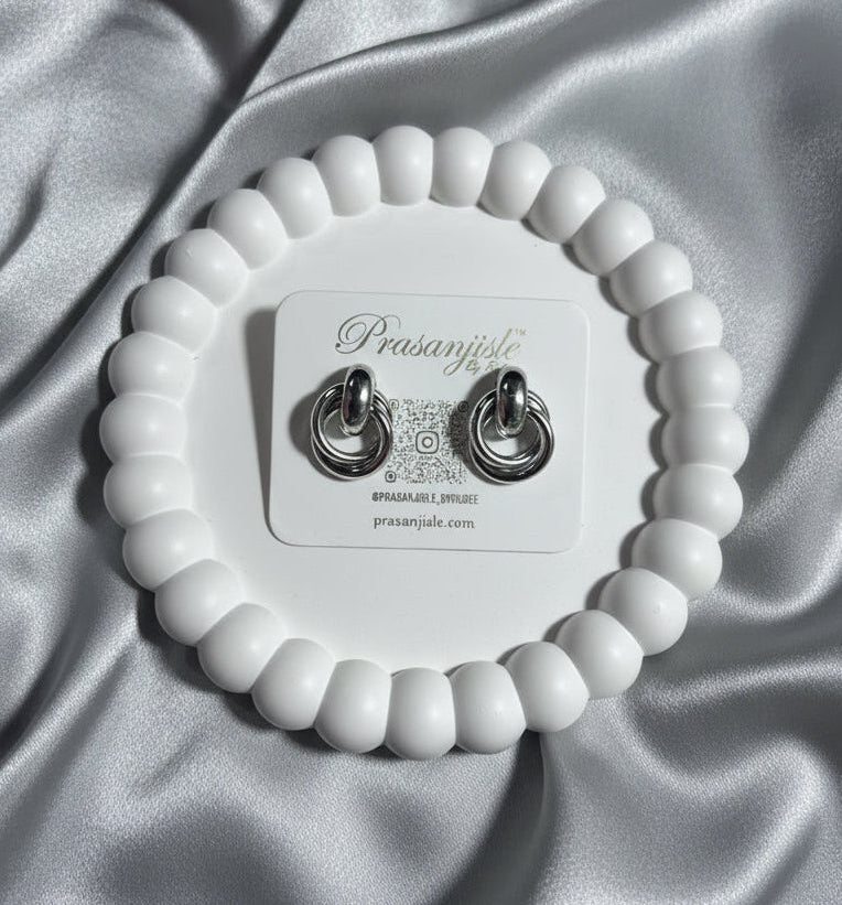 Interlocking Circle Studs by Prasanjit - Contemporary Elegance