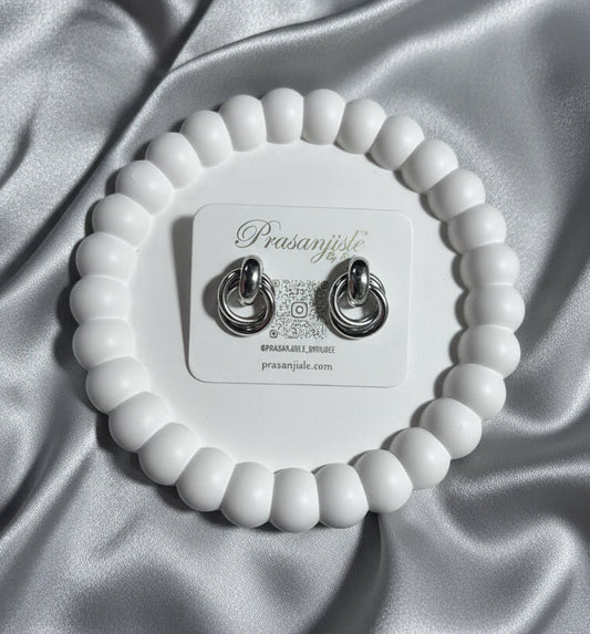 Interlocking Circle Studs by Prasanjit - Contemporary Elegance