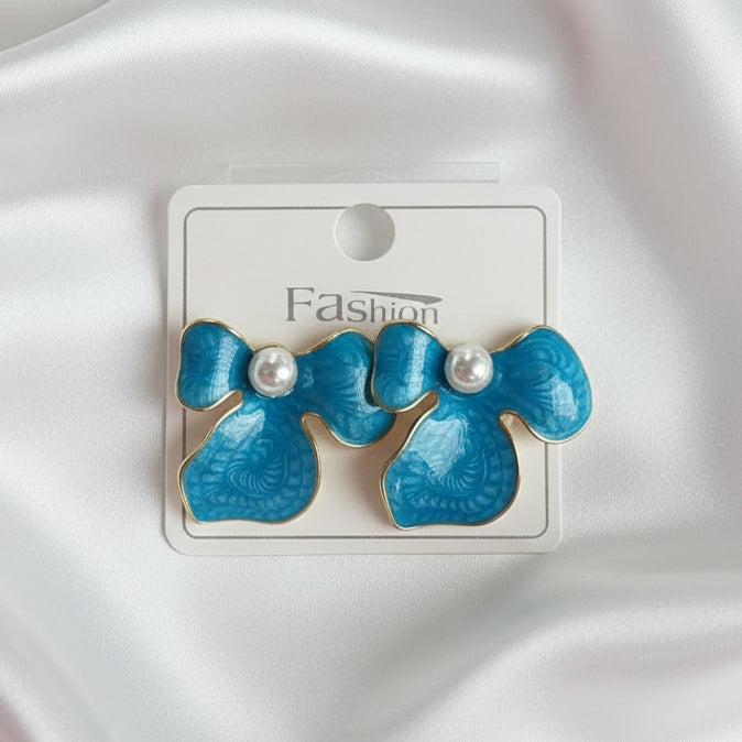 Pastel Pearl Inlay Enamel Studs (6 Colors)